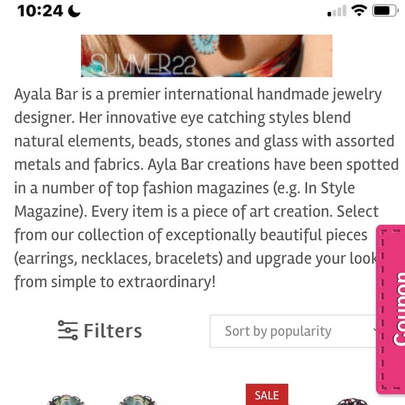 Gorgeous Ayala Bar (vintage 1990’s) Beaded Cross Chain❤️🧡 - Picture 6 of 6